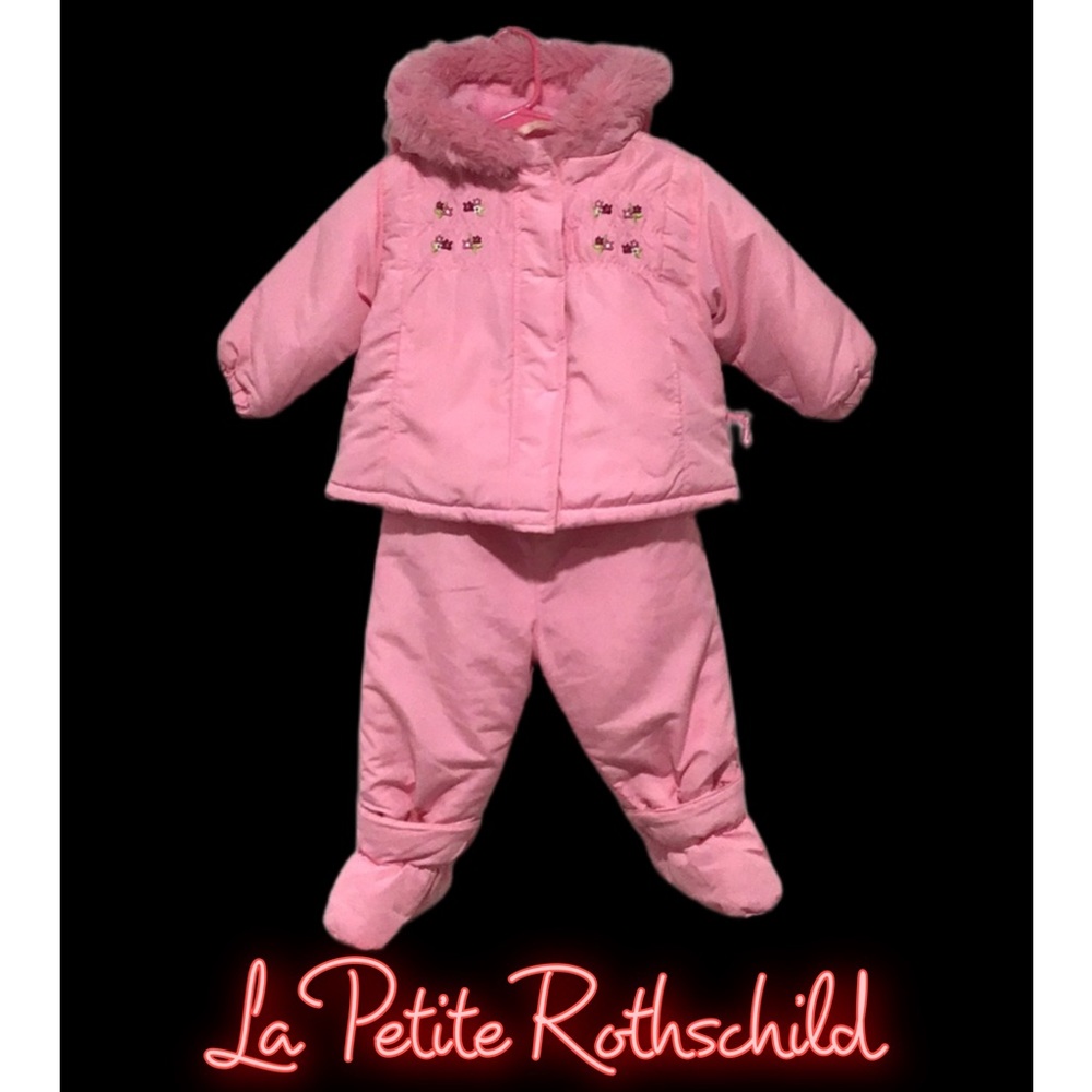 La Petite Rothschild 2-Piece Snowsuit,‎ Detachable Booties, Size 18 Months